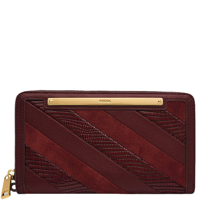 Portefeuille en cuir-Rouge