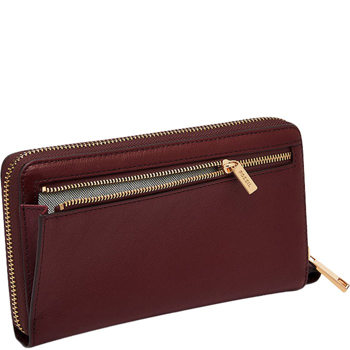 Portefeuille en cuir-Rouge