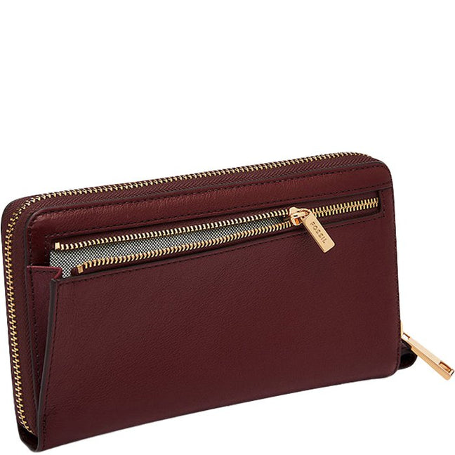 Portefeuille en cuir-Rouge