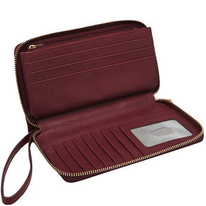 Portefeuille en cuir-Rouge