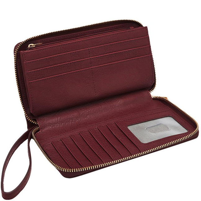 Portefeuille en cuir-Rouge