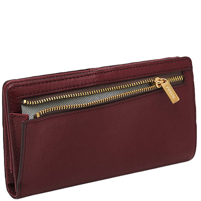 Portefeuille en cuir-Rouge