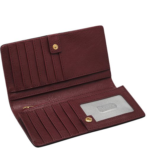 Portefeuille en cuir-Rouge