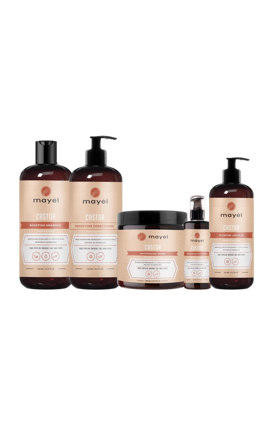 Programme croissance - Huile de ricin - Cheveux - 5 produits