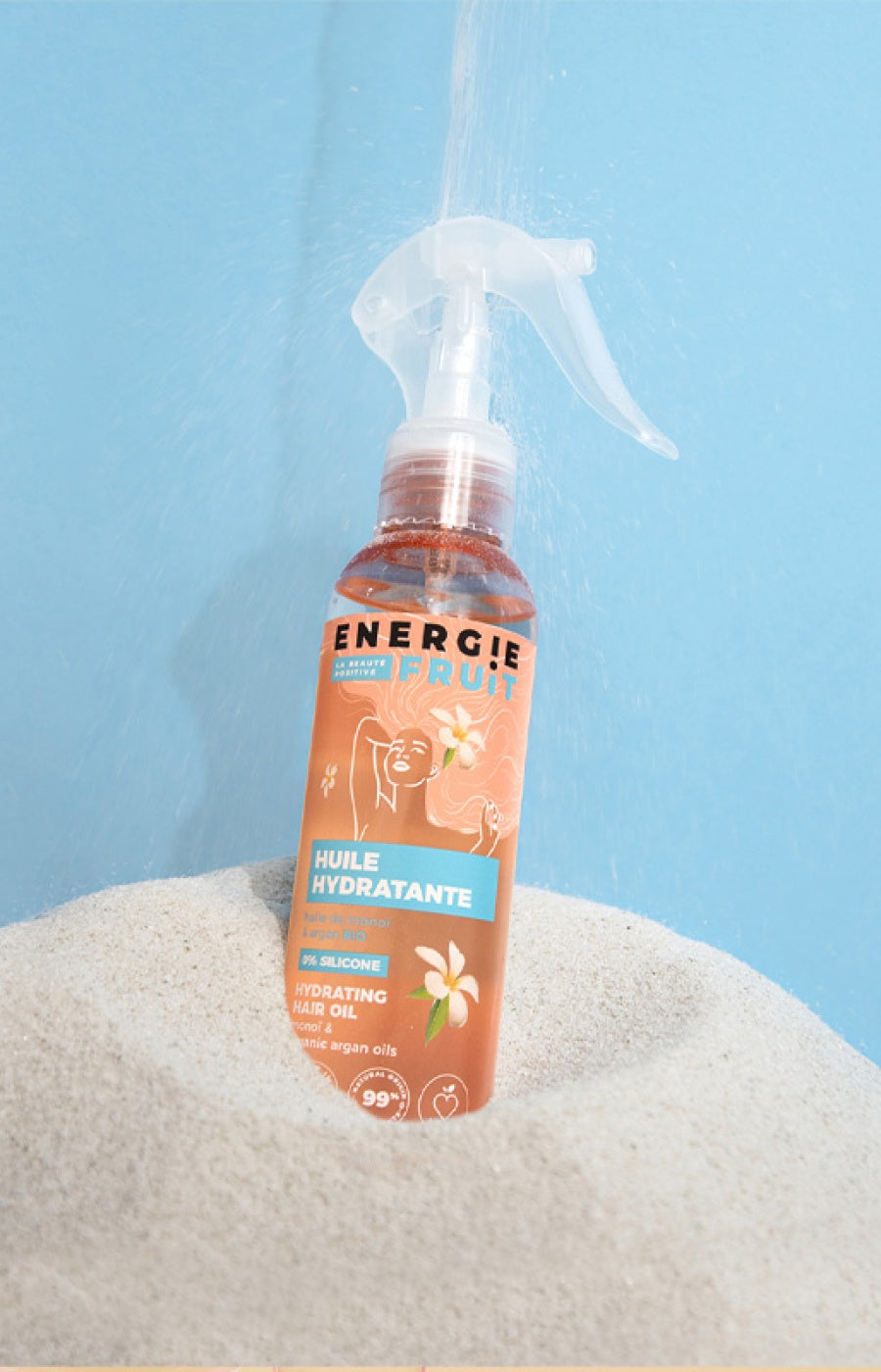 Huile capillaire au monoï & argan bio - Cheveux secs & abîmés - 150 ml