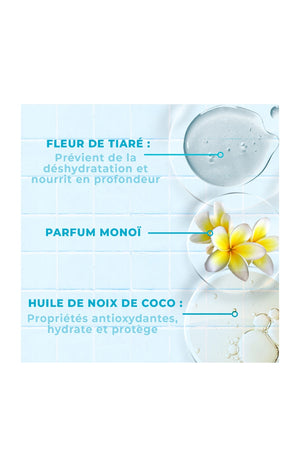 Huile capillaire au monoï & argan bio - Cheveux secs & abîmés - 150 ml