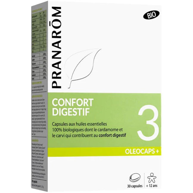 Capsules aux huiles essentielles bio - Confort digestif - 30 capsules