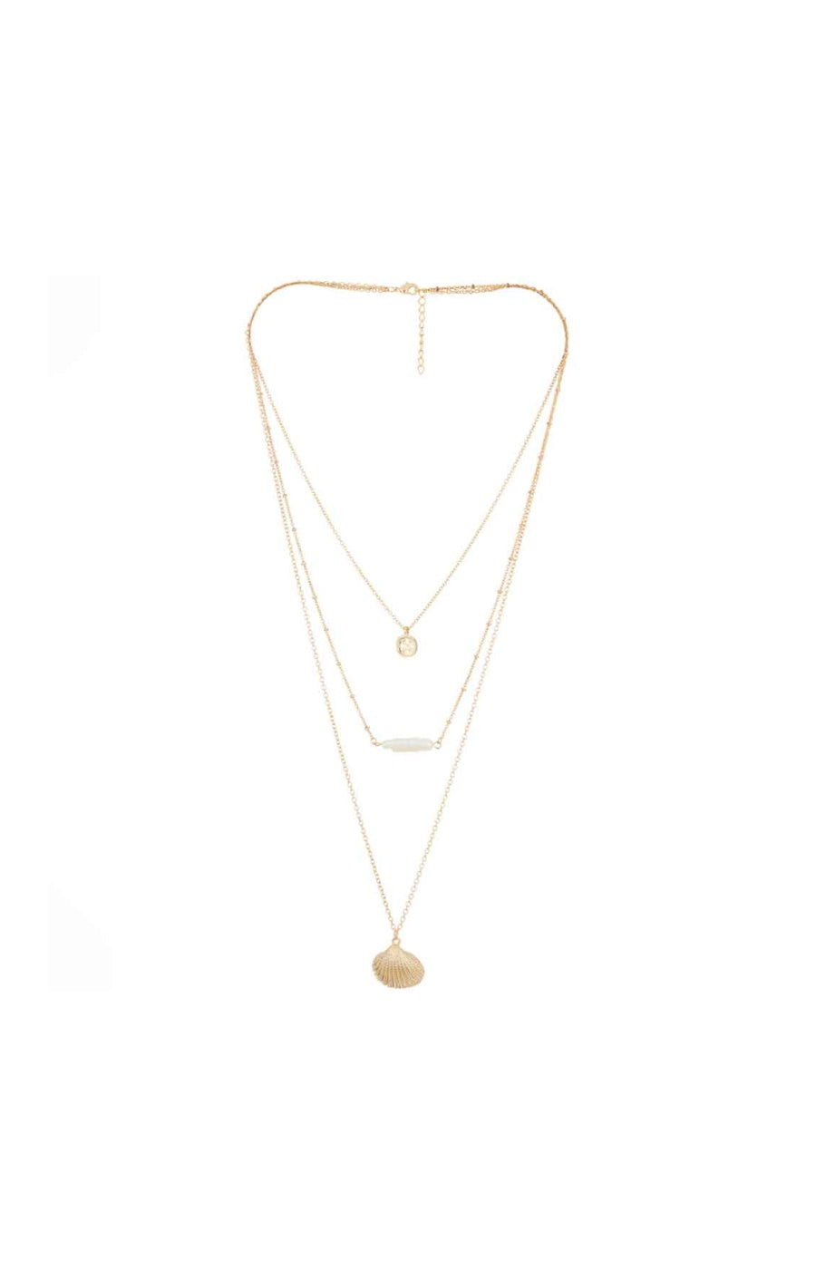 Collier Priscille - Laiton doré & perles d'eau douce