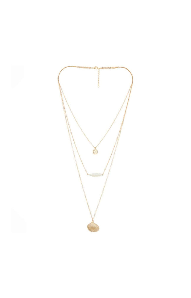 Collier Priscille - Laiton doré & perles d'eau douce