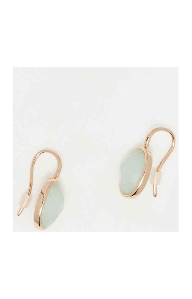 Boucles d'oreilles Lisa - Laiton doré & amazonite verte