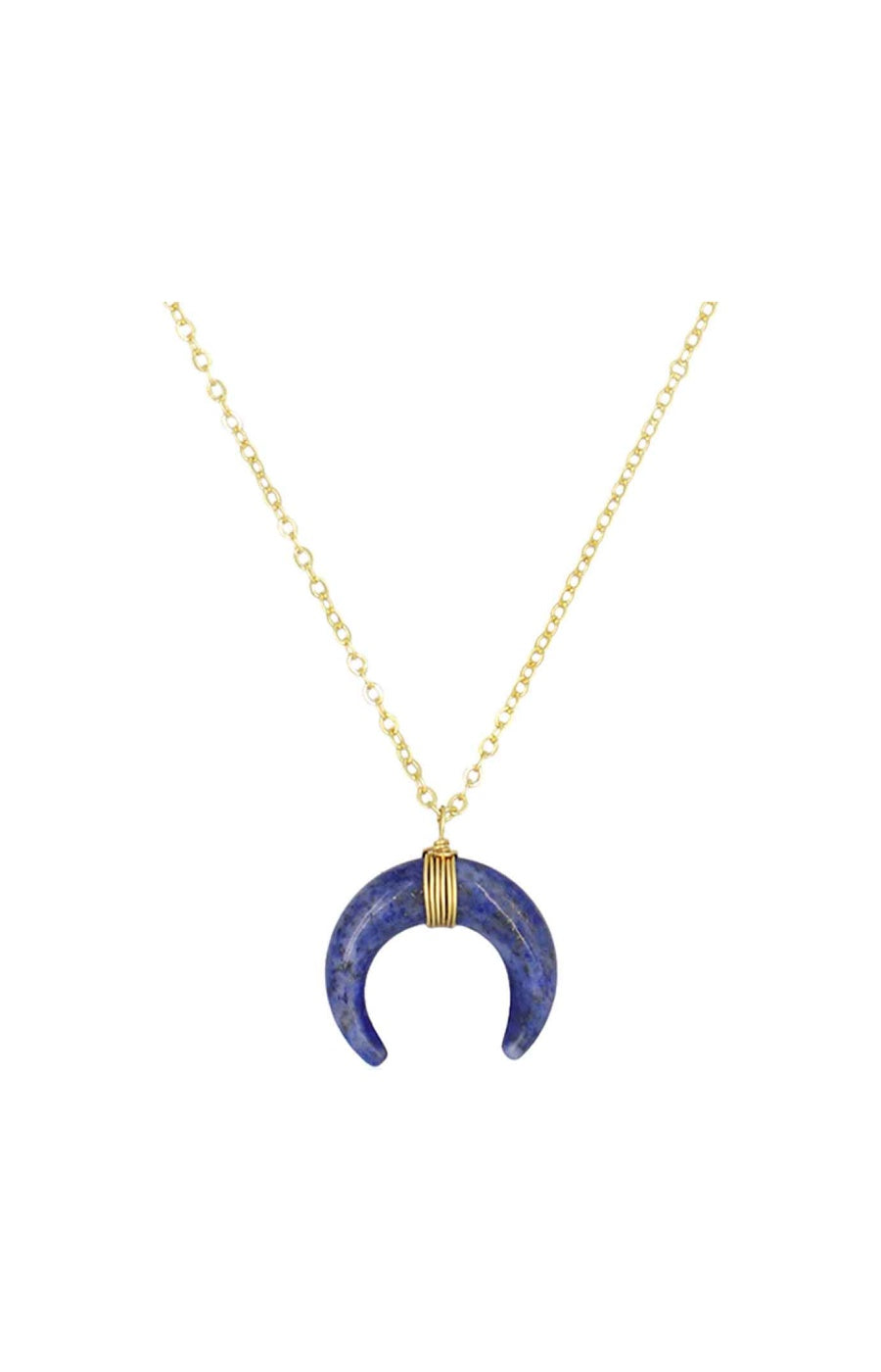 Collier Loreleï - Laiton doré & lapis bleu