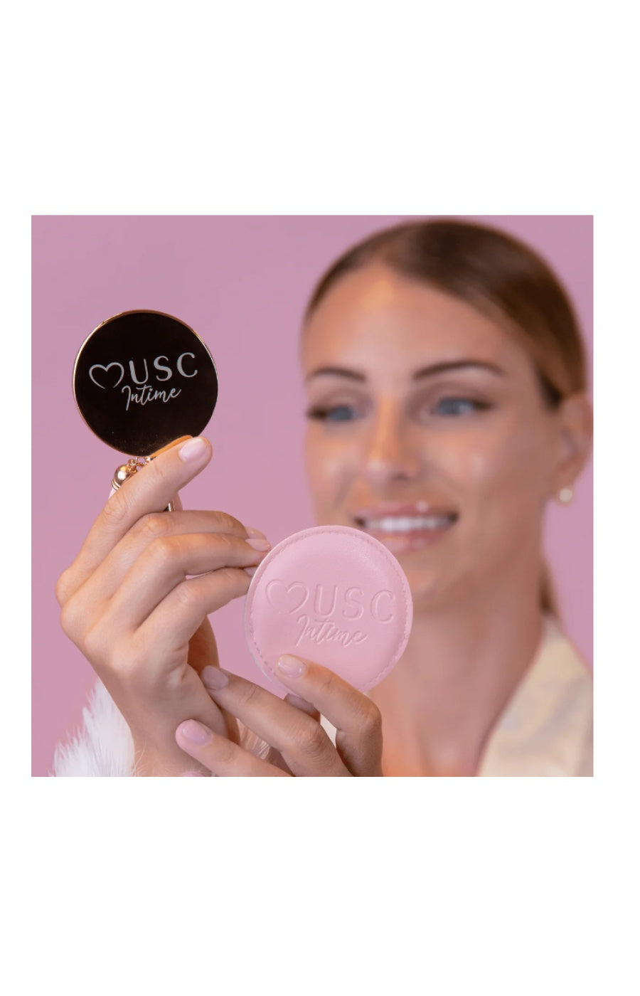 Miroir de poche - Rose