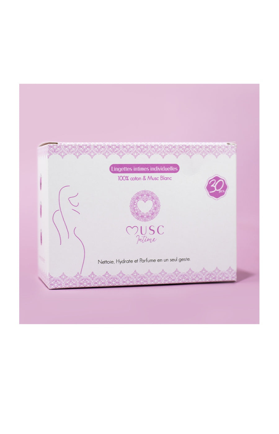 Lingettes naturelles - Musc blanc - 30 unités