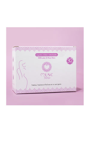 Lingettes naturelles - Musc blanc - 30 unités