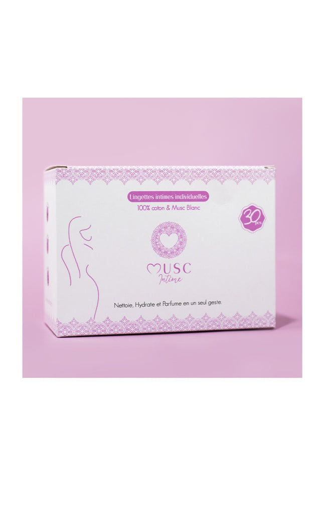 Lingettes naturelles - Musc blanc - 30 unités