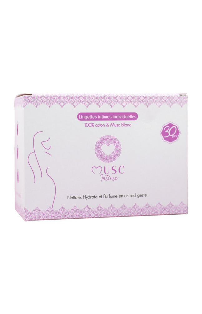 Lingettes naturelles - Musc blanc - 30 unités
