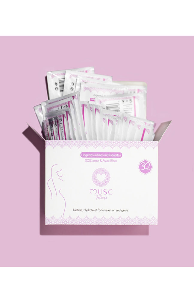 Lingettes naturelles - Musc blanc - 30 unités