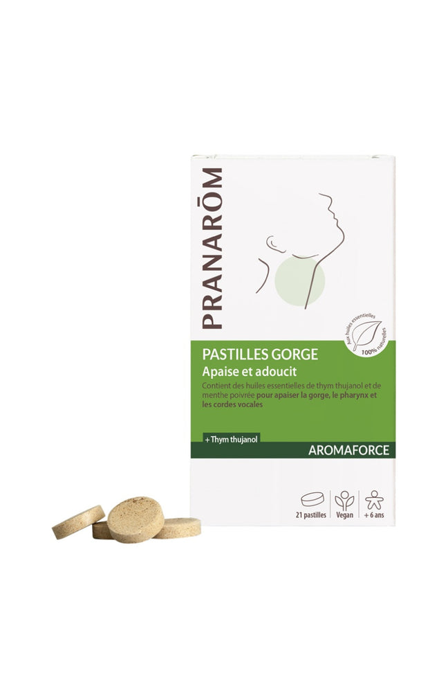 Pastilles pour la gorge bio - Huiles essentielles & thym - 21 unités