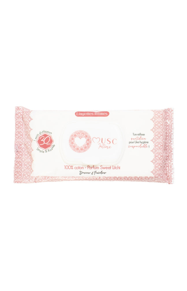 Lingettes intimes naturelles - La Délicieuse - Litchi - 30 unités