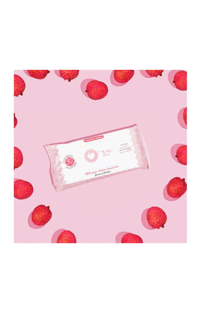 Lingettes intimes naturelles - La Délicieuse - Litchi - 30 unités