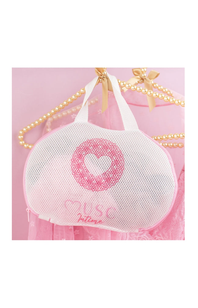 Sac de lavage pour sous-vêtements - Rose & blanc