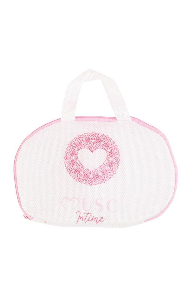 Sac de lavage pour sous-vêtements - Rose & blanc