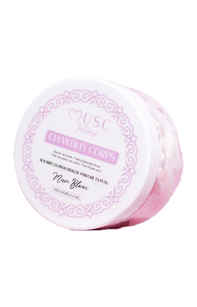 Crème corporelle bio - Chantilly bicolore - Musc blanc - 100 g