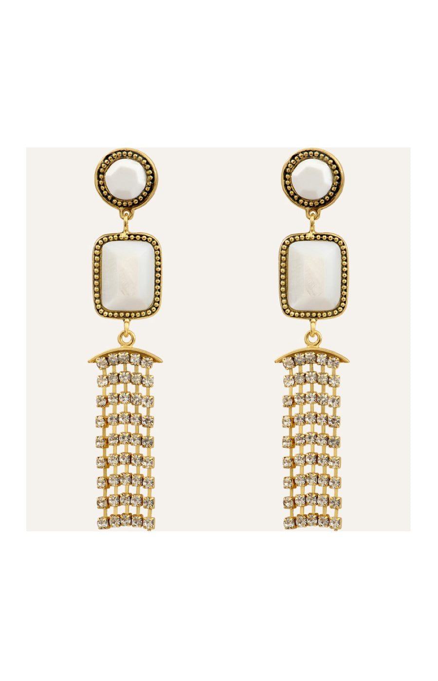 Boucles d'oreilles Sparkling - Métal doré & cristaux