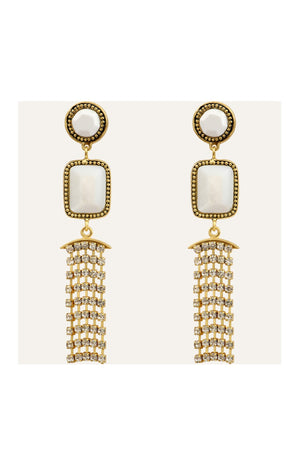 Boucles d'oreilles Sparkling - Métal doré & cristaux