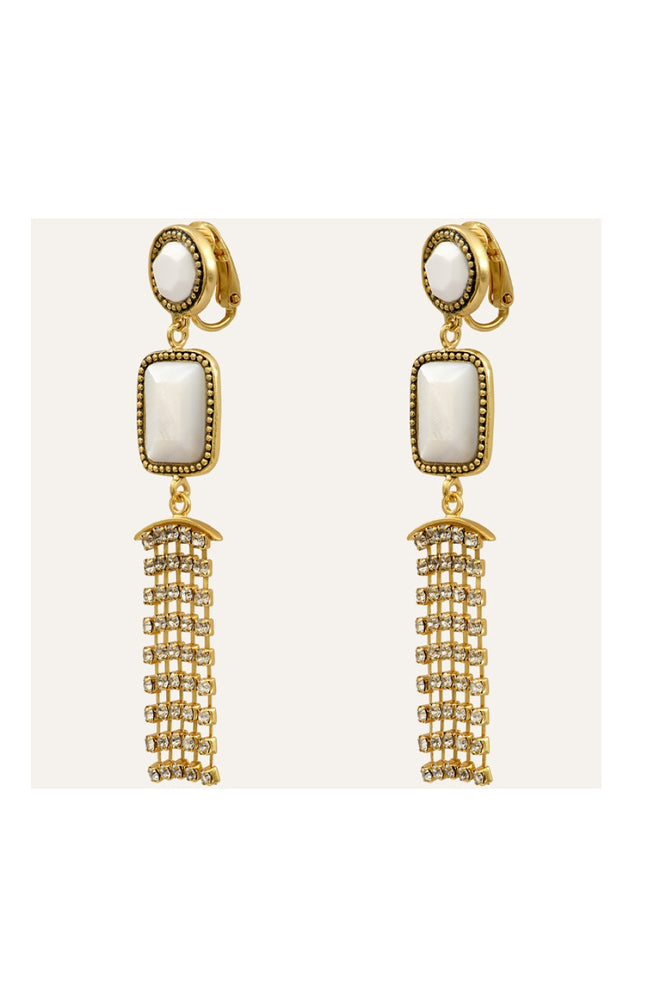 Boucles d'oreilles Sparkling - Métal doré & cristaux