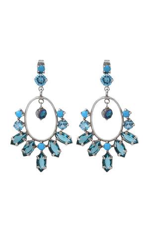 Boucles d'oreilles Sparkles - Métal argenté & cristaux