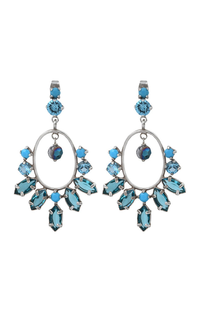 Boucles d'oreilles Sparkles - Métal argenté & cristaux
