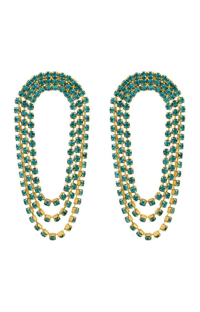Boucles d'oreilles Sparkling - Métal doré & cristaux