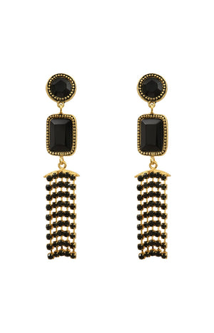 Boucles d'oreilles Sparkling - Métal doré & cristaux