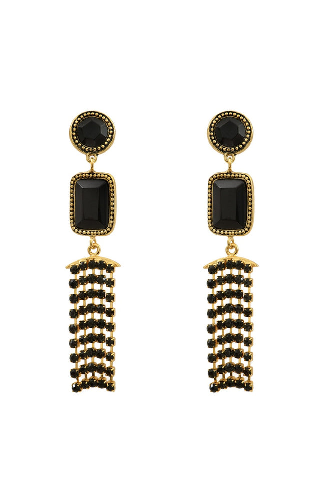 Boucles d'oreilles Sparkling - Métal doré & cristaux