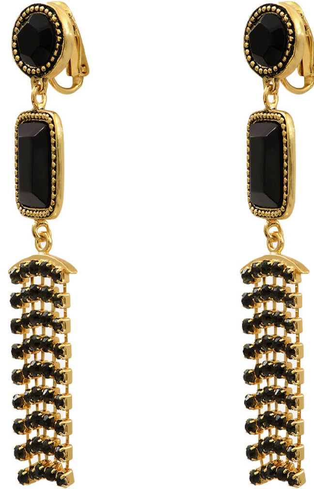 Boucles d'oreilles Sparkling - Métal doré & cristaux