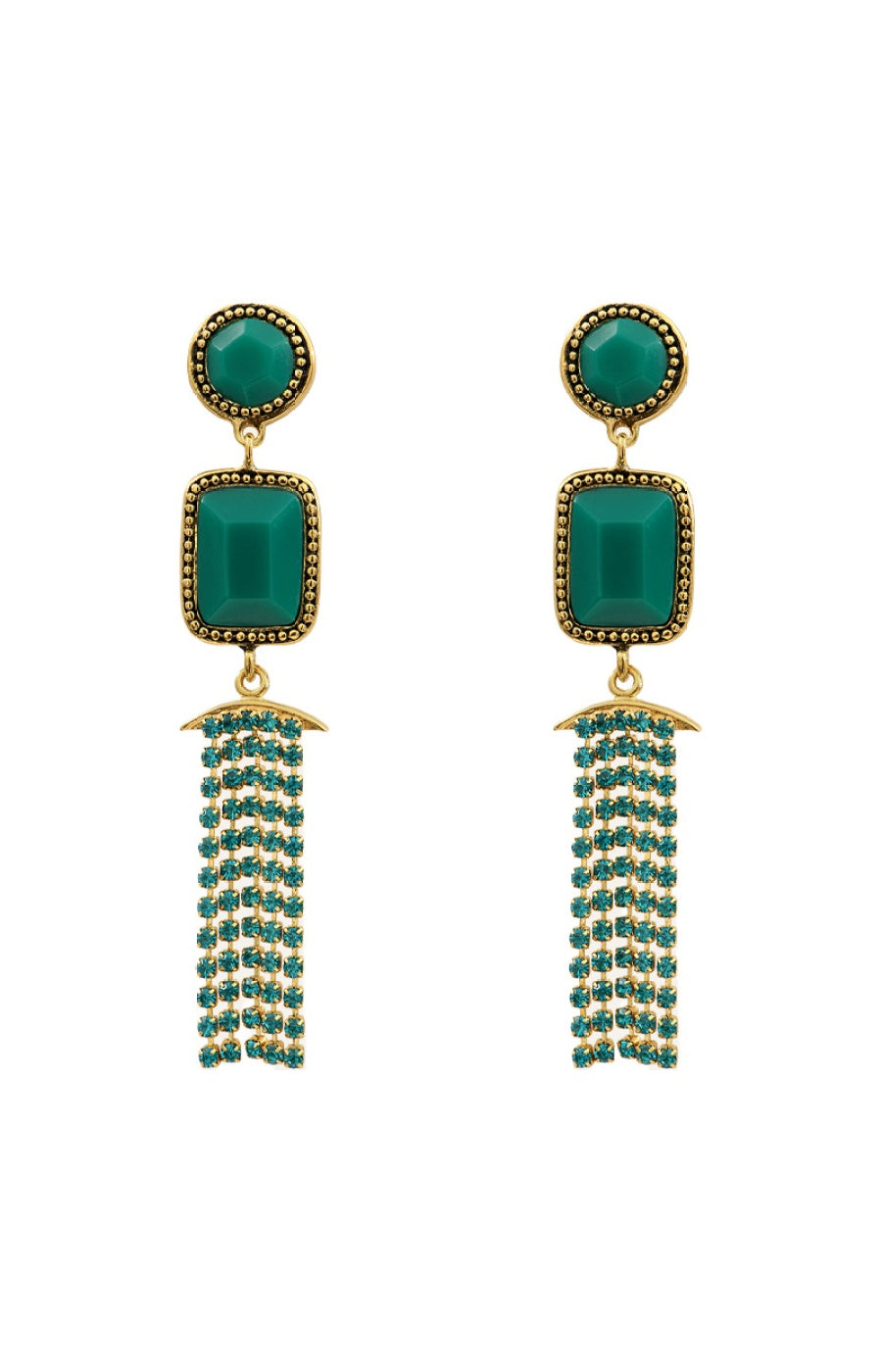 Boucles d'oreilles Sparkling - Métal doré & cristaux