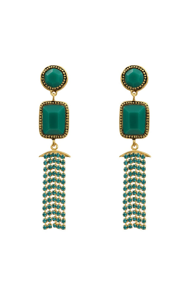 Boucles d'oreilles Sparkling - Métal doré & cristaux