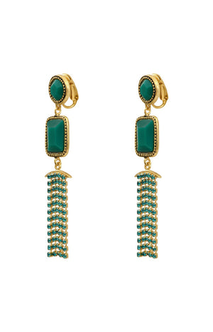 Boucles d'oreilles Sparkling - Métal doré & cristaux