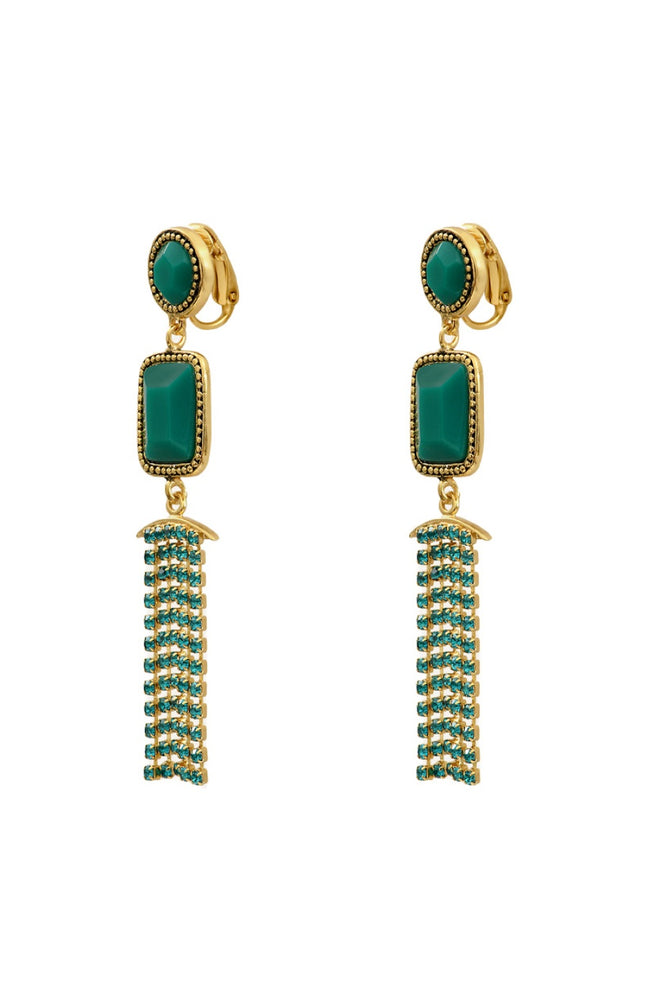 Boucles d'oreilles Sparkling - Métal doré & cristaux