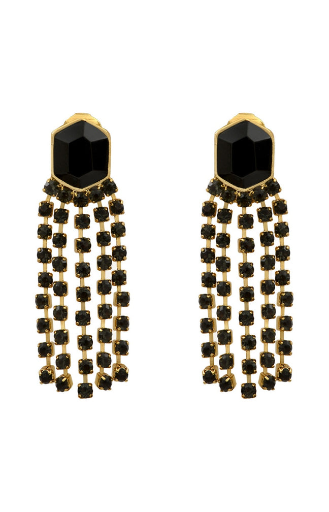 Boucles d'oreilles Sparkling - Métal doré & cristaux