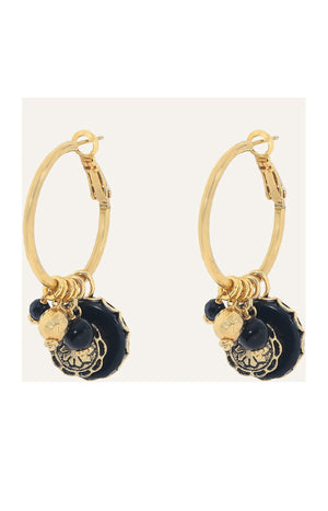 Boucles d'oreilles Amazones - Métal doré & charms