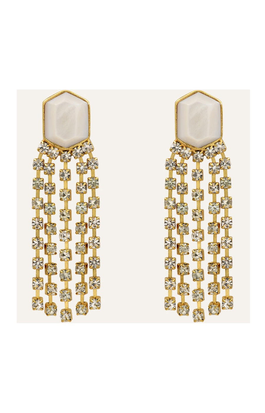 Boucles d'oreilles Sparkling - Métal doré & cristaux
