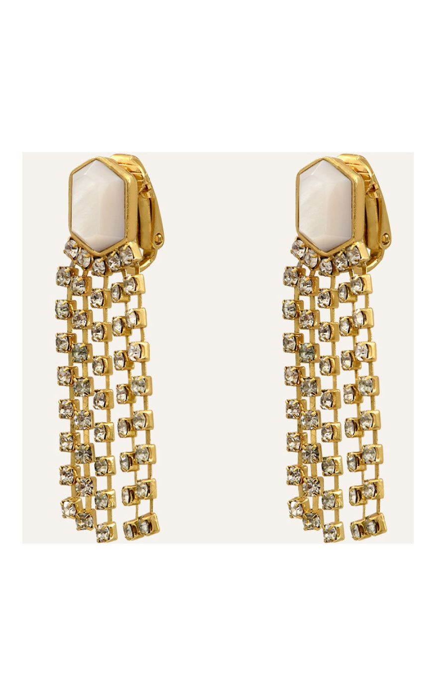 Boucles d'oreilles Sparkling - Métal doré & cristaux