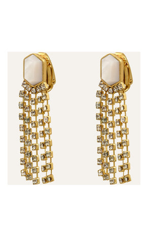 Boucles d'oreilles Sparkling - Métal doré & cristaux
