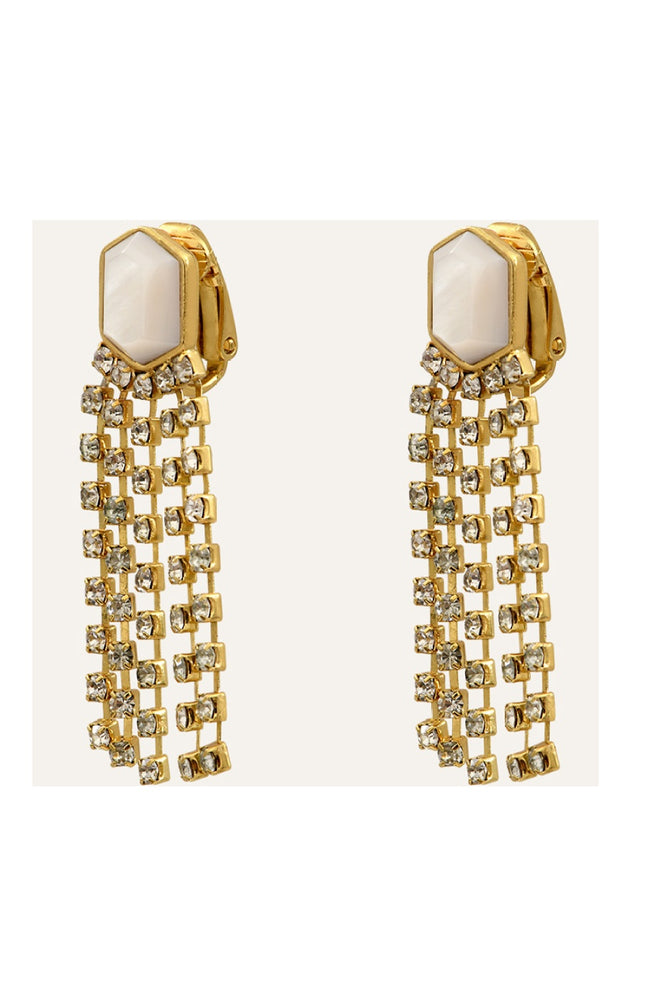 Boucles d'oreilles Sparkling - Métal doré & cristaux