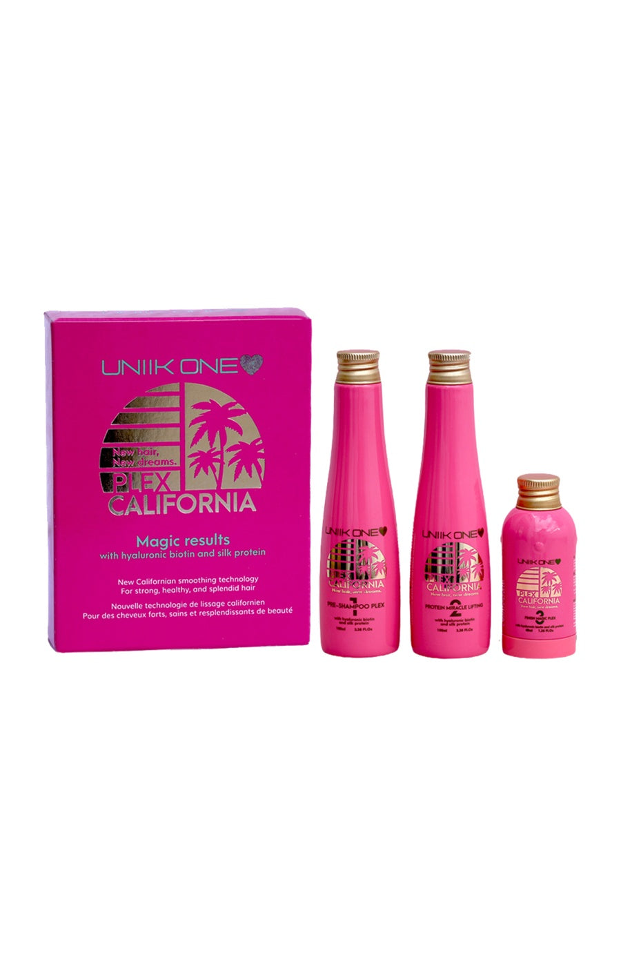 Mini kit lissage - California Plex - Kératine végétale - 3 soins