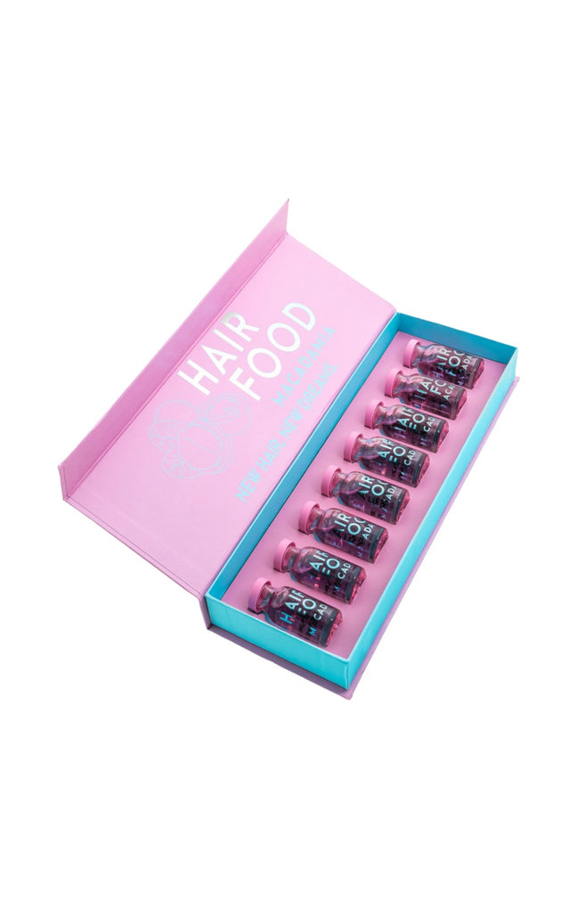 Ampoules vitalité & hydratation - Huile de macadamia & acide hyaluronique - Cheveux abîmés - 8 x 12 ml