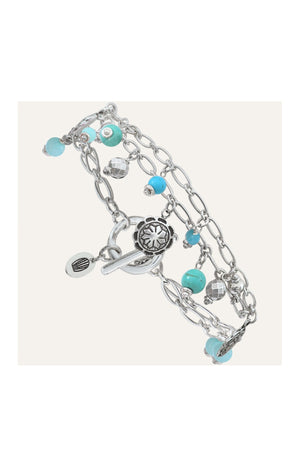 Bracelet Amazones - Métal argenté & perles