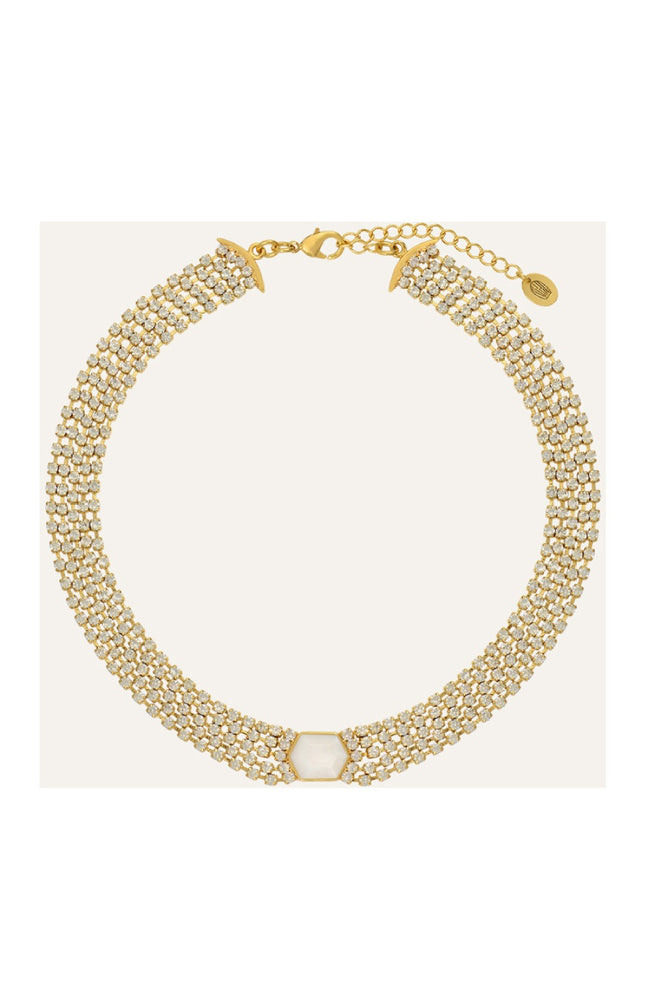 Collier Sparkling - Métal doré & cristaux